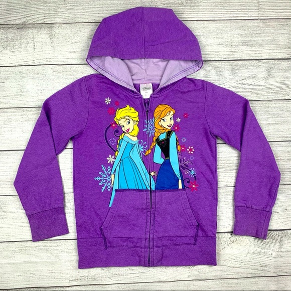 Disney Other - Disney Store Elsa Anna Frozen Hoodie Zip Up Jacket